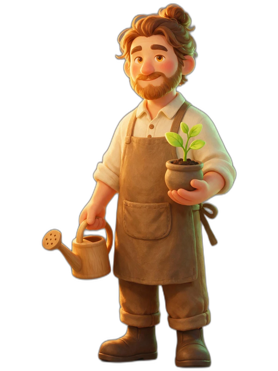 Craft Garden Adventure gardener with a watering can